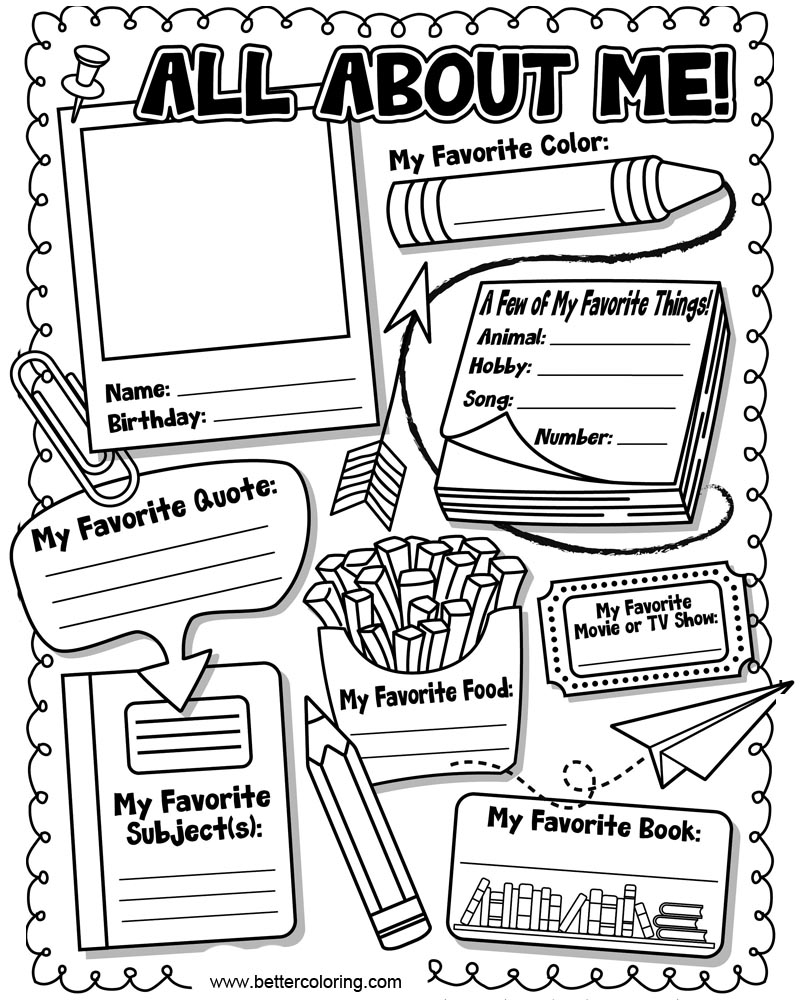 Get 85 All About Me Coloring Sheet Ideas 1