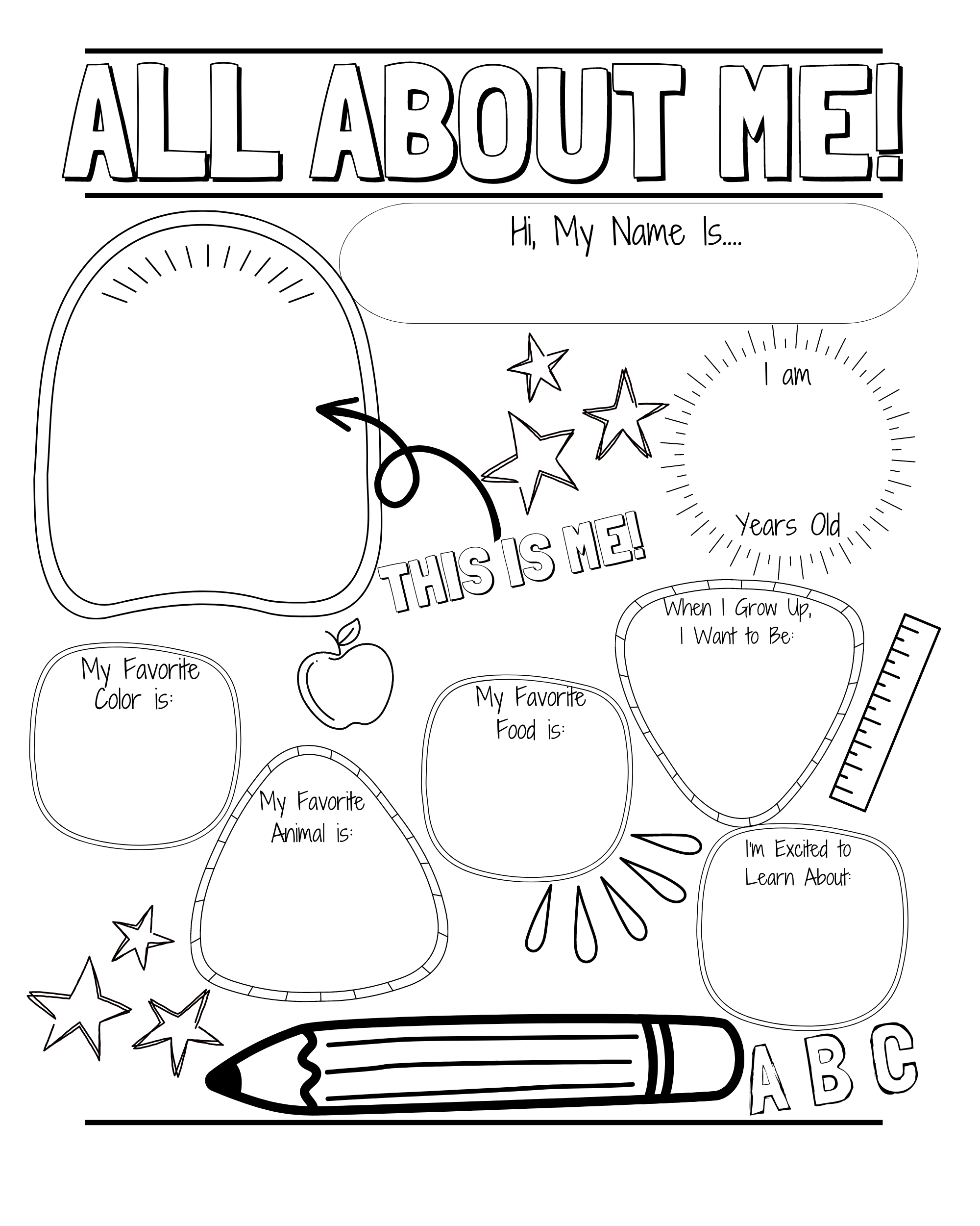 Get 85 All About Me Coloring Sheet Ideas 12