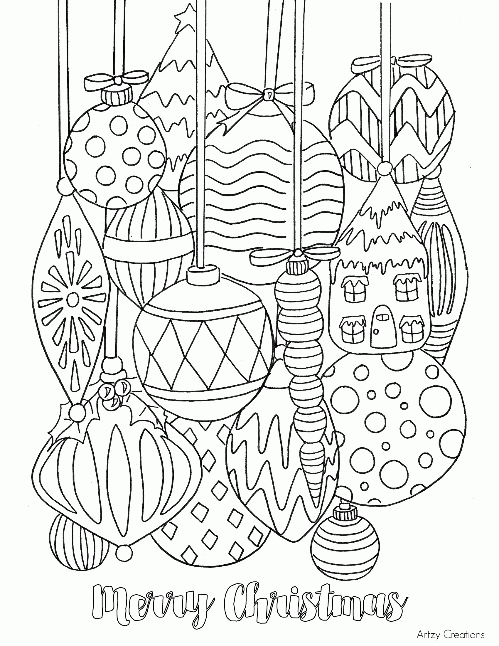 60 Printable Chrismas Coloring Sheets 39