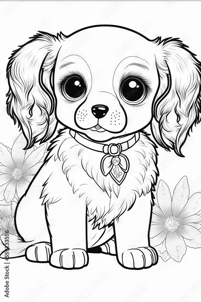 60 Printable Coloring Pages Puppies 13