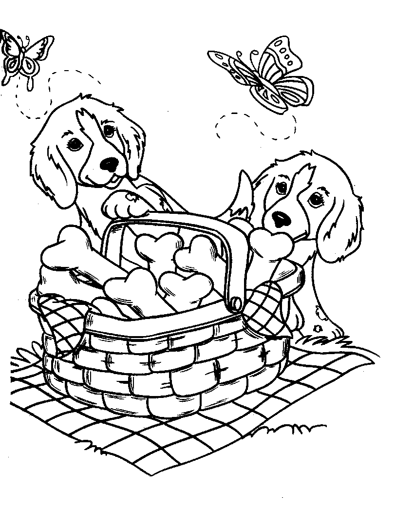 60 Printable Coloring Pages Puppies 15