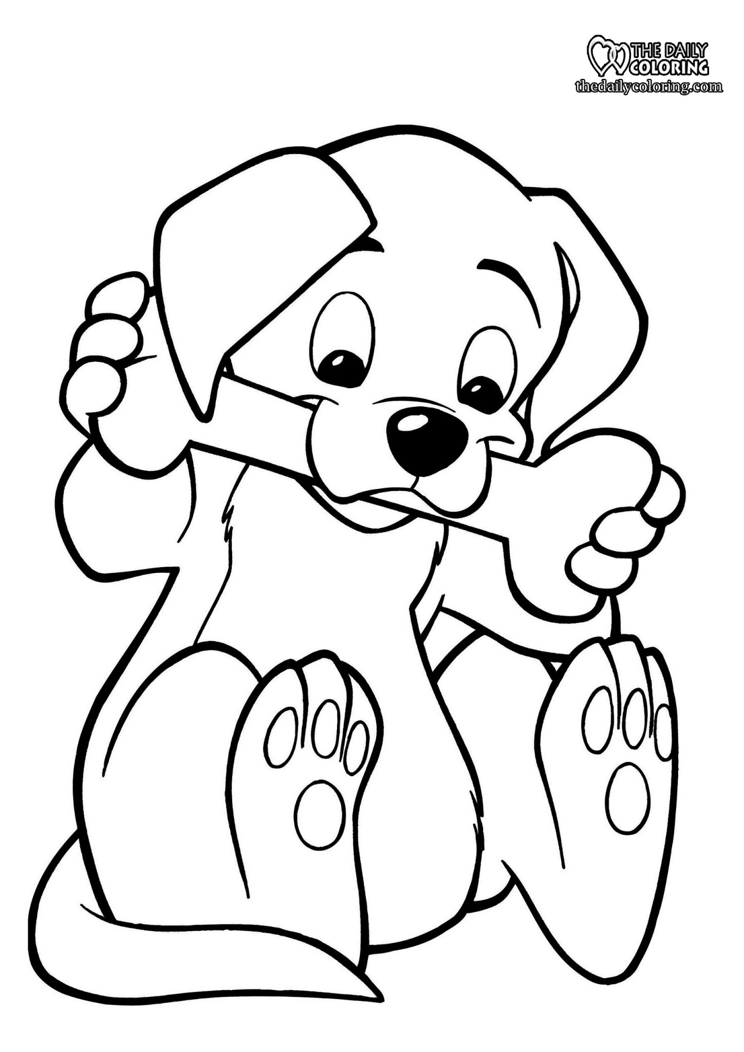 60 Printable Coloring Pages Puppies 24