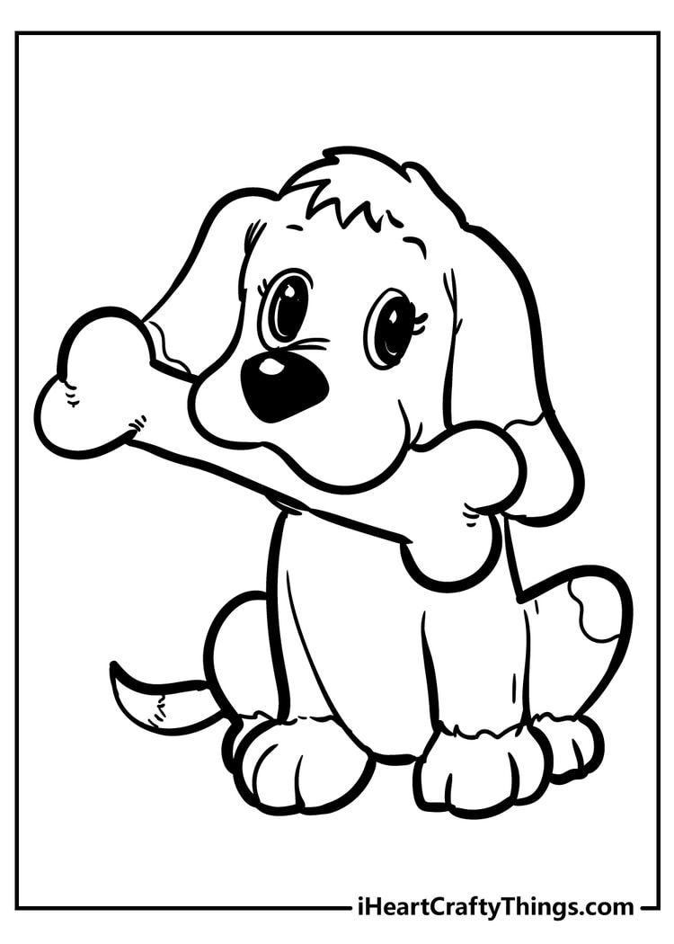 60 Printable Coloring Pages Puppies 30