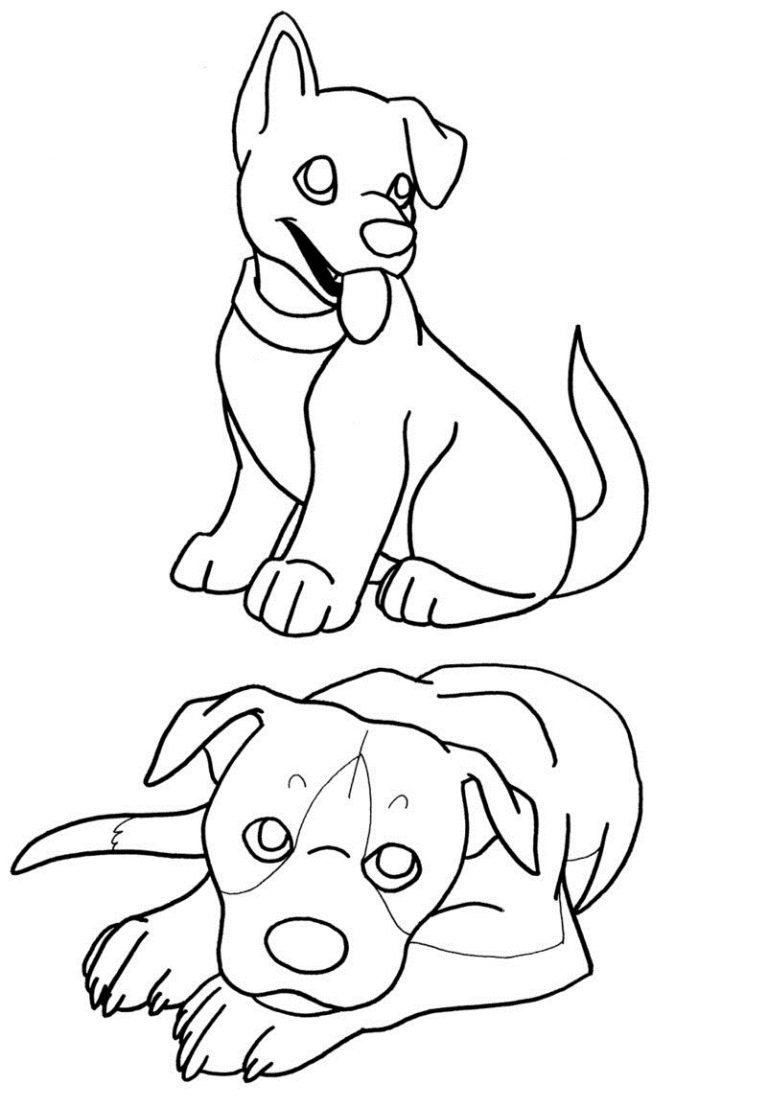 60 Printable Coloring Pages Puppies 32