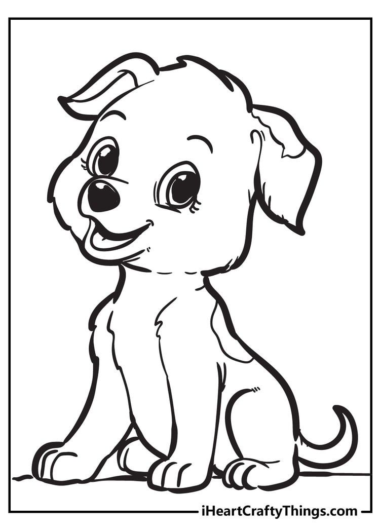 60 Printable Coloring Pages Puppies 33