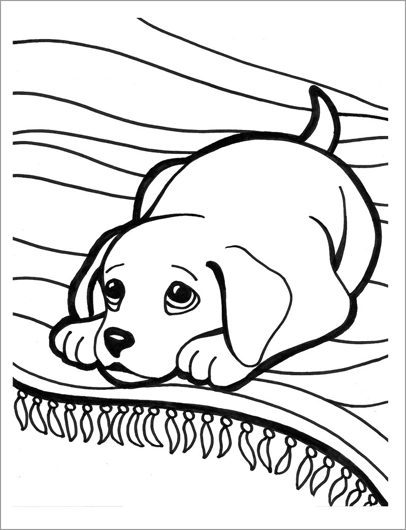 60 Printable Coloring Pages Puppies 35