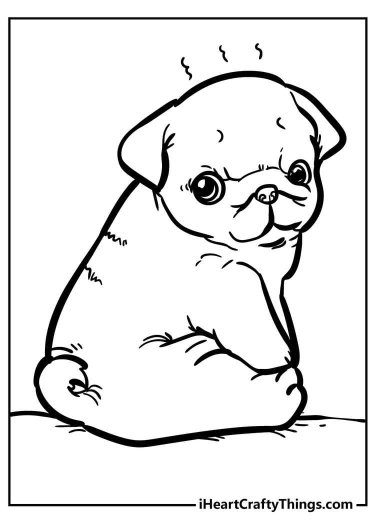 60 Printable Coloring Pages Puppies 43