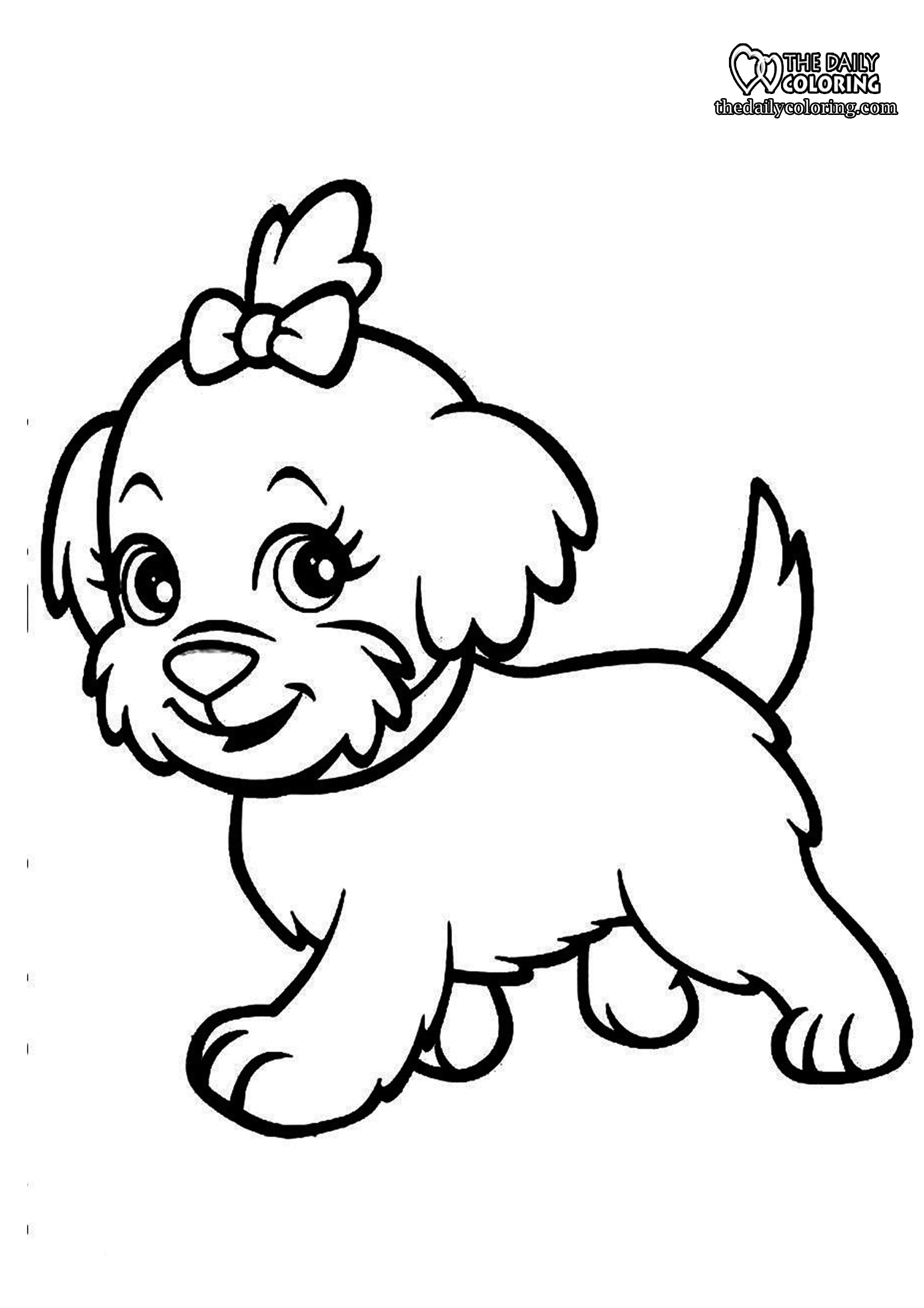 60 Printable Coloring Pages Puppies 57