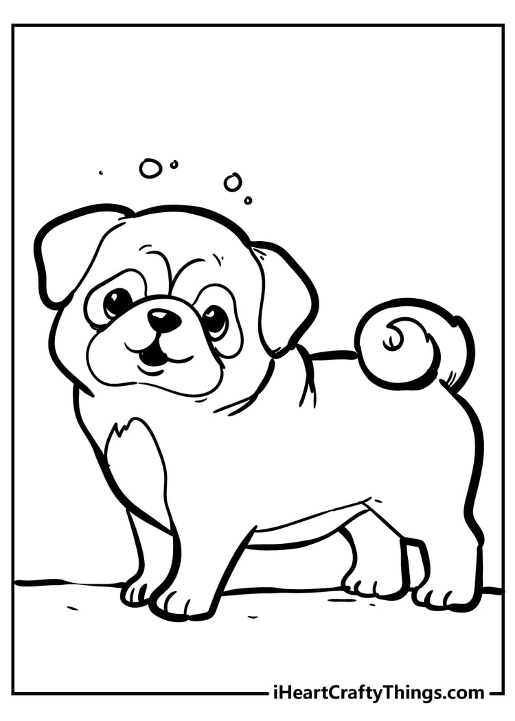 60 Printable Coloring Pages Puppies 6