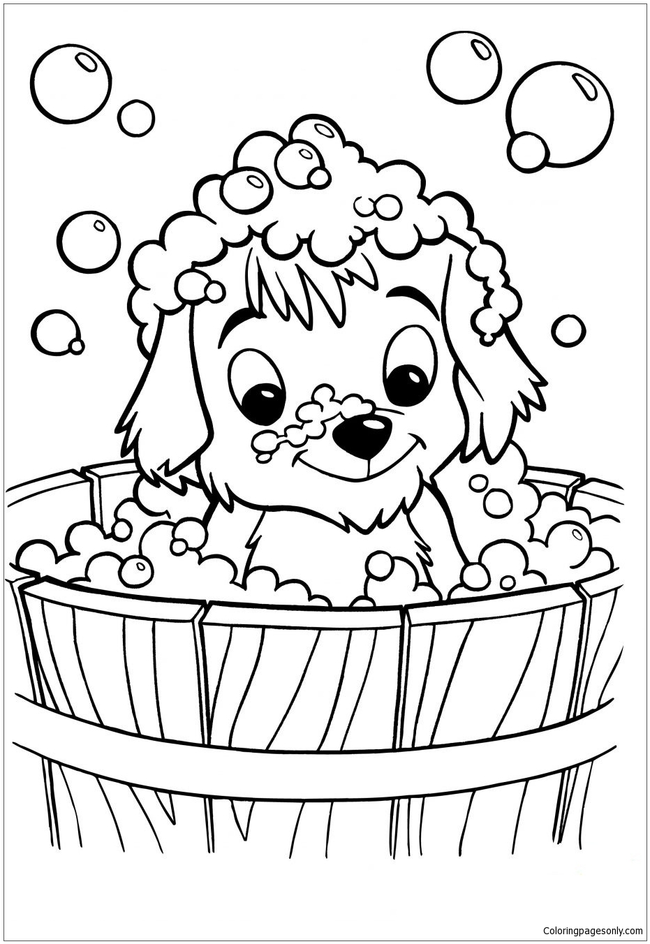 60 Printable Coloring Pages Puppies 7