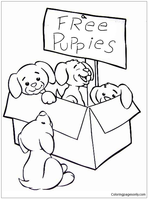 60 Printable Coloring Pages Puppies 8