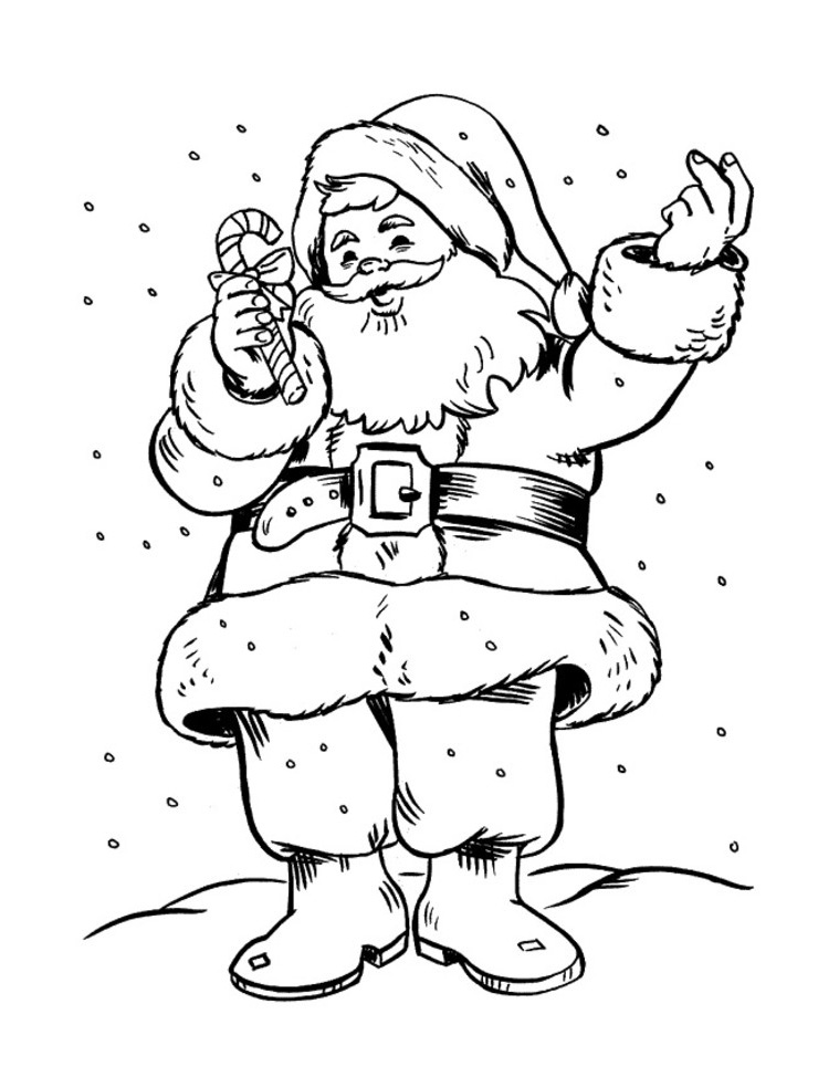 60 Printable Free Santa Coloring Pages 13