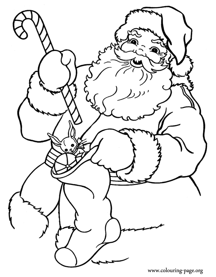 60 Printable Free Santa Coloring Pages 16