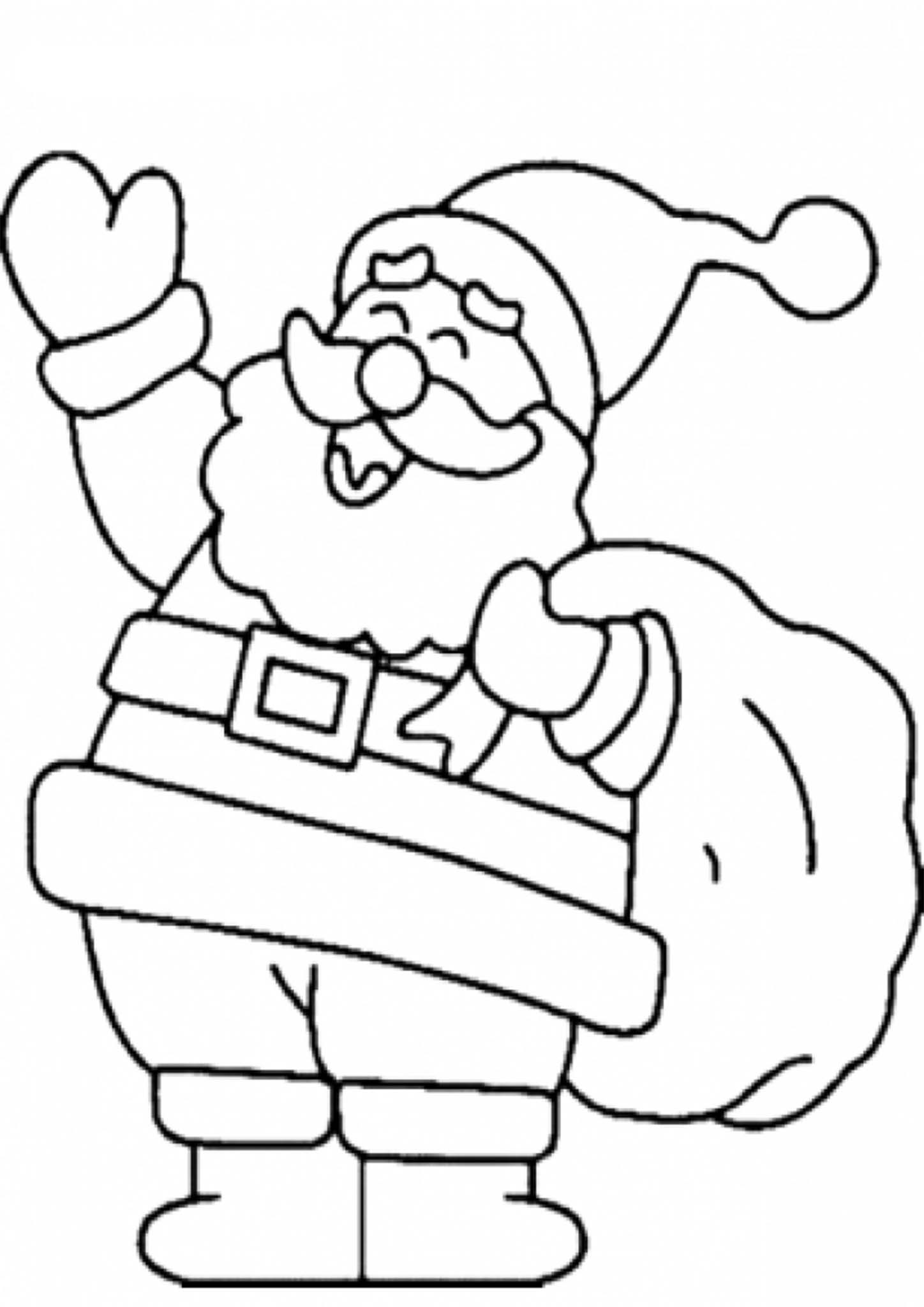 60 Printable Free Santa Coloring Pages 18