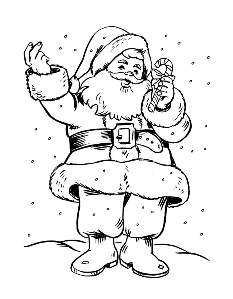 60 Printable Free Santa Coloring Pages 20