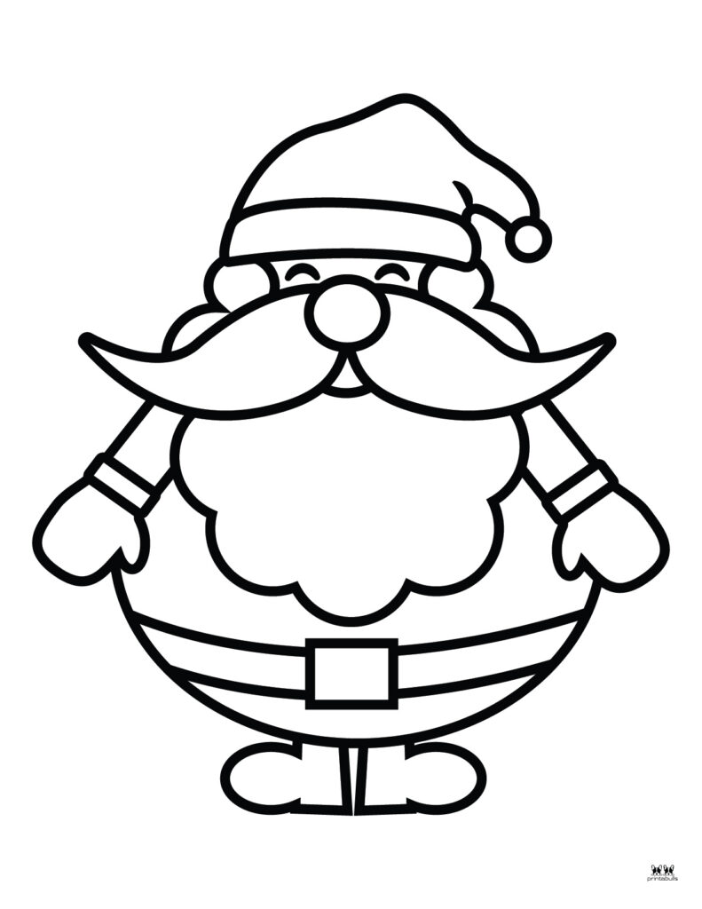 60 Printable Free Santa Coloring Pages 21