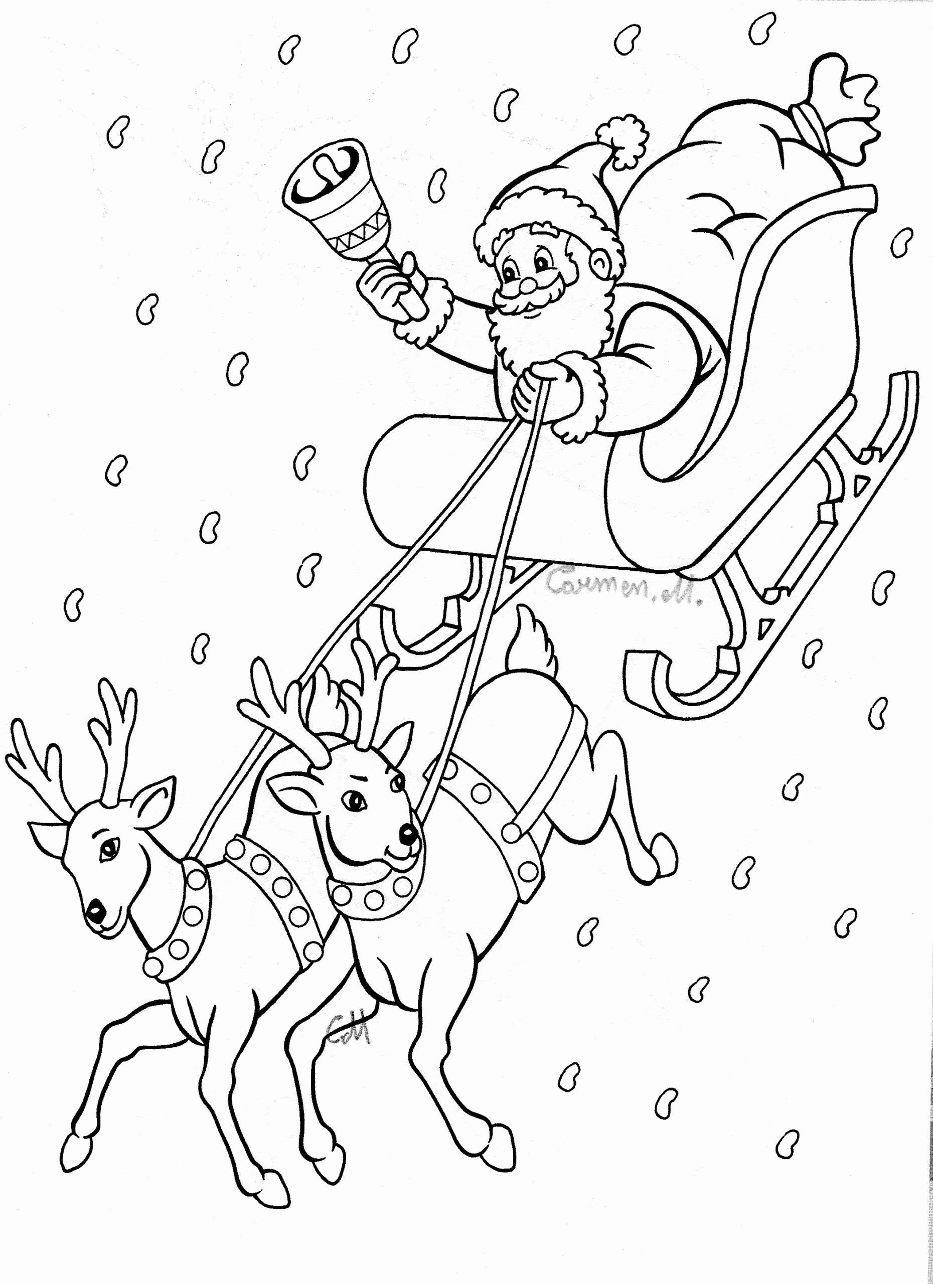 60 Printable Free Santa Coloring Pages 22