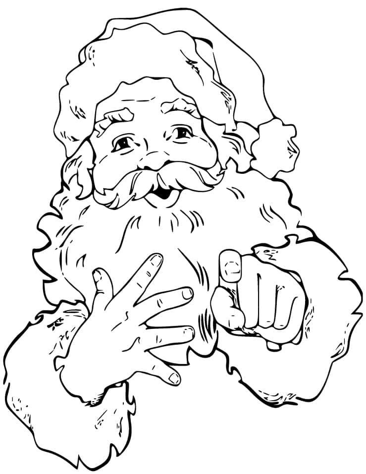 60 Printable Free Santa Coloring Pages 29