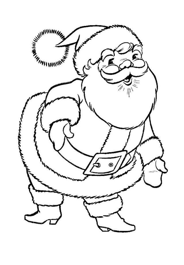 60 Printable Free Santa Coloring Pages 45