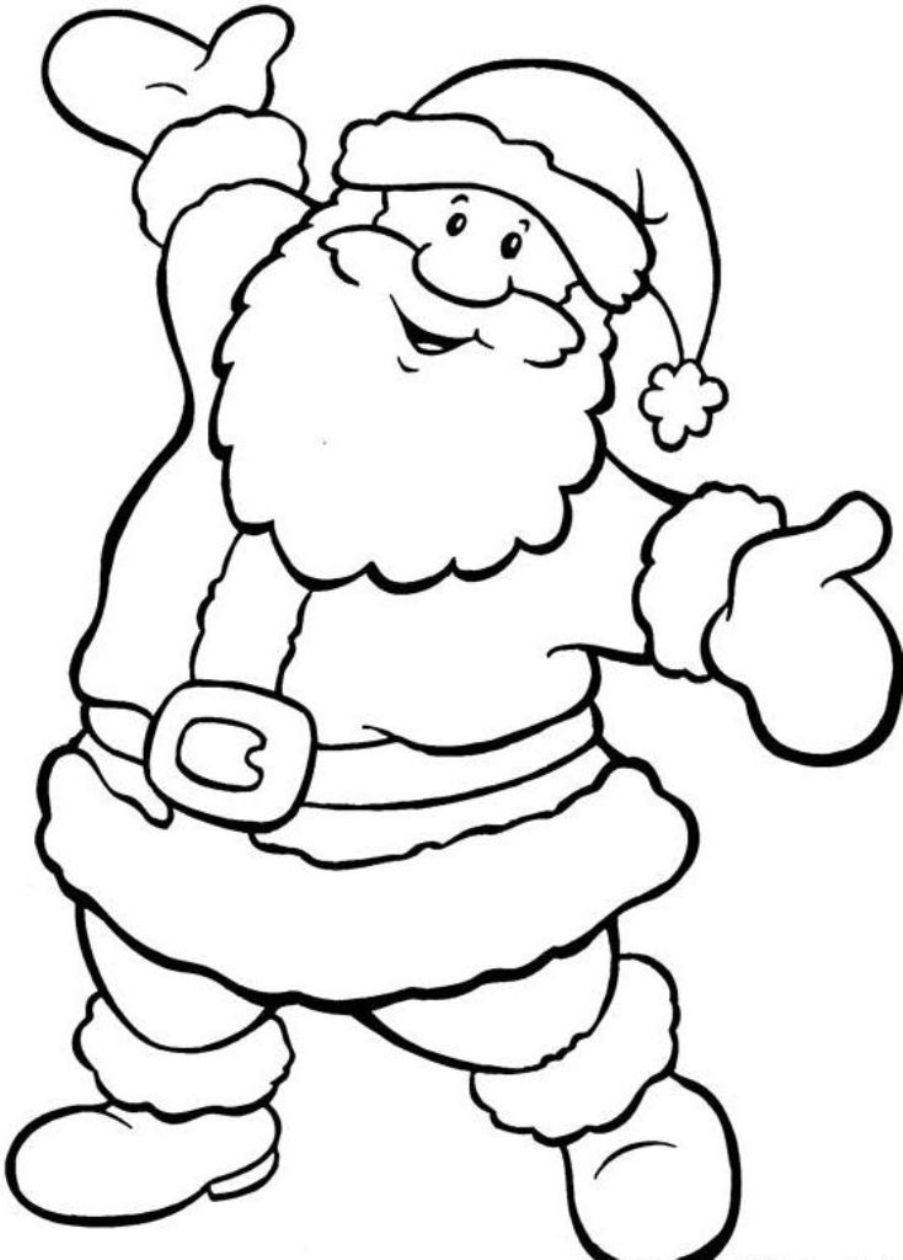 60 Printable Free Santa Coloring Pages 50