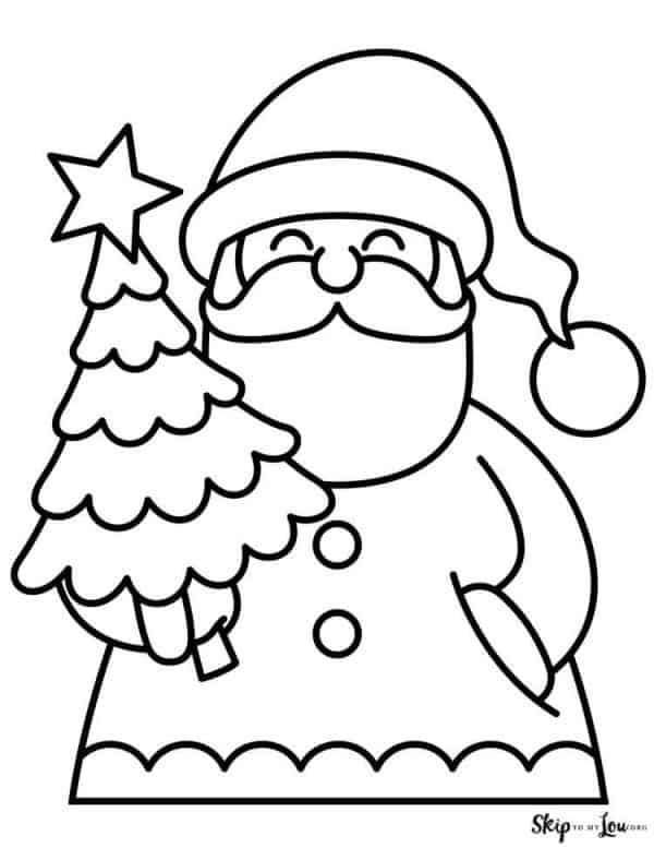 60 Printable Free Santa Coloring Pages 51