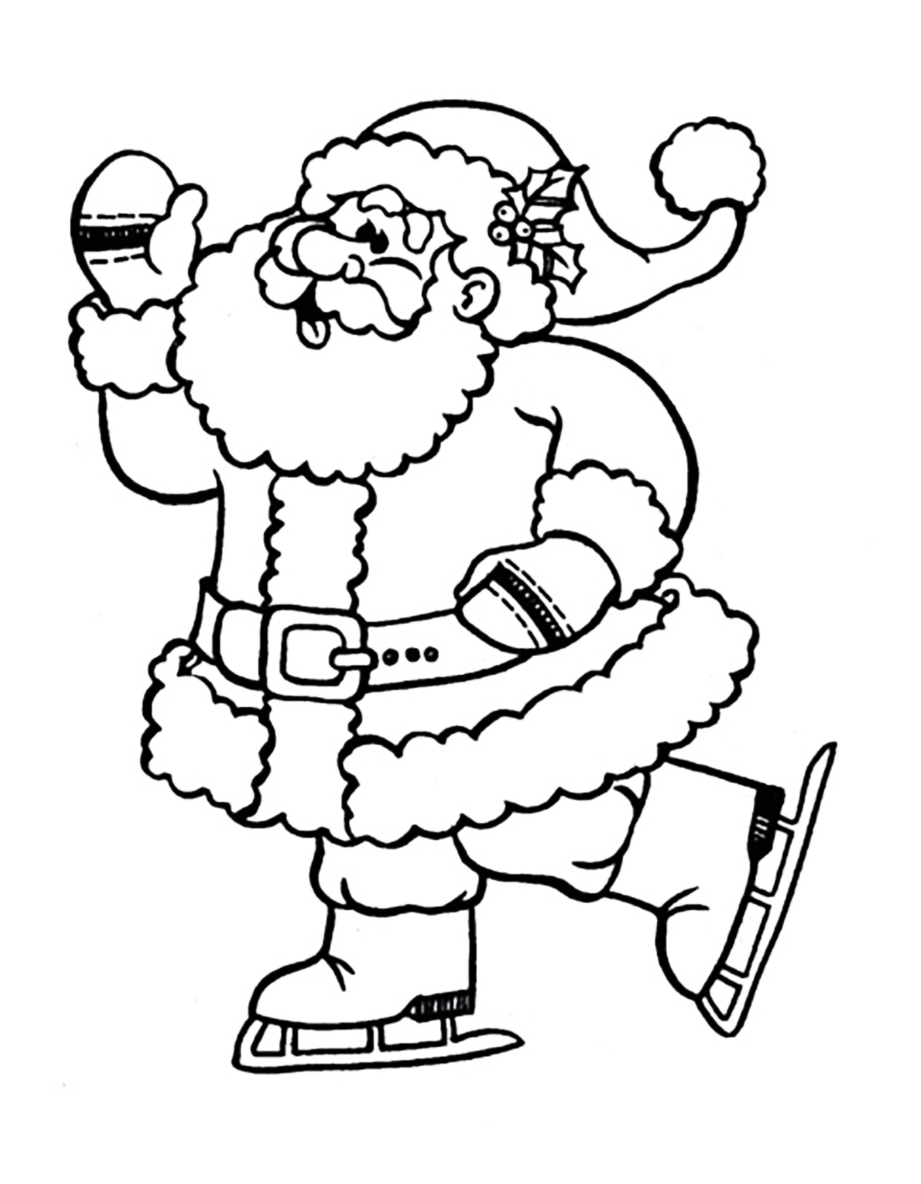 60 Printable Free Santa Coloring Pages 53