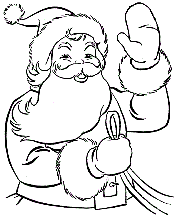 60 Printable Free Santa Coloring Pages 54