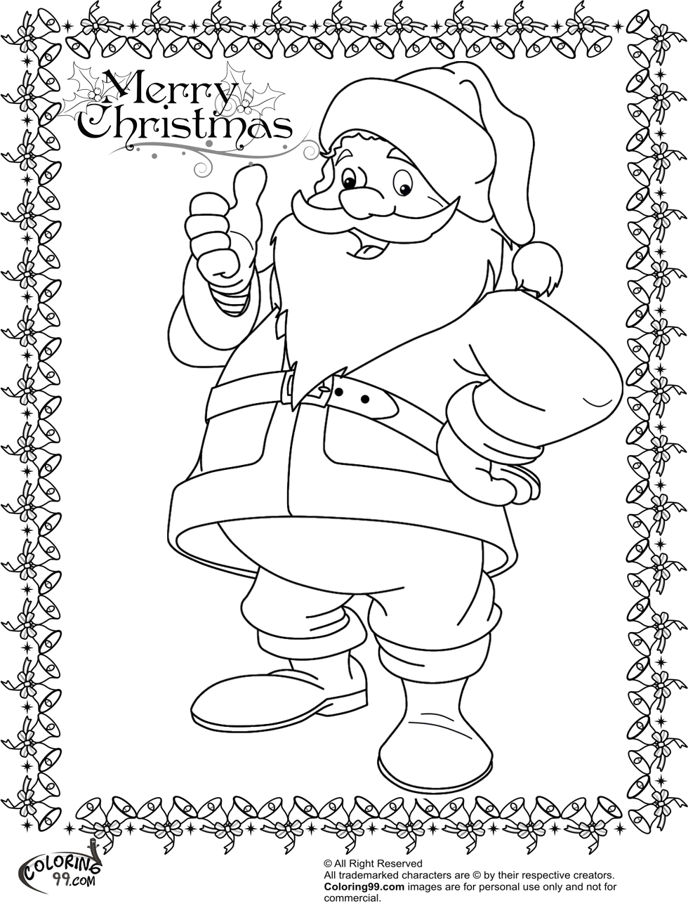 60 Printable Free Santa Coloring Pages 59