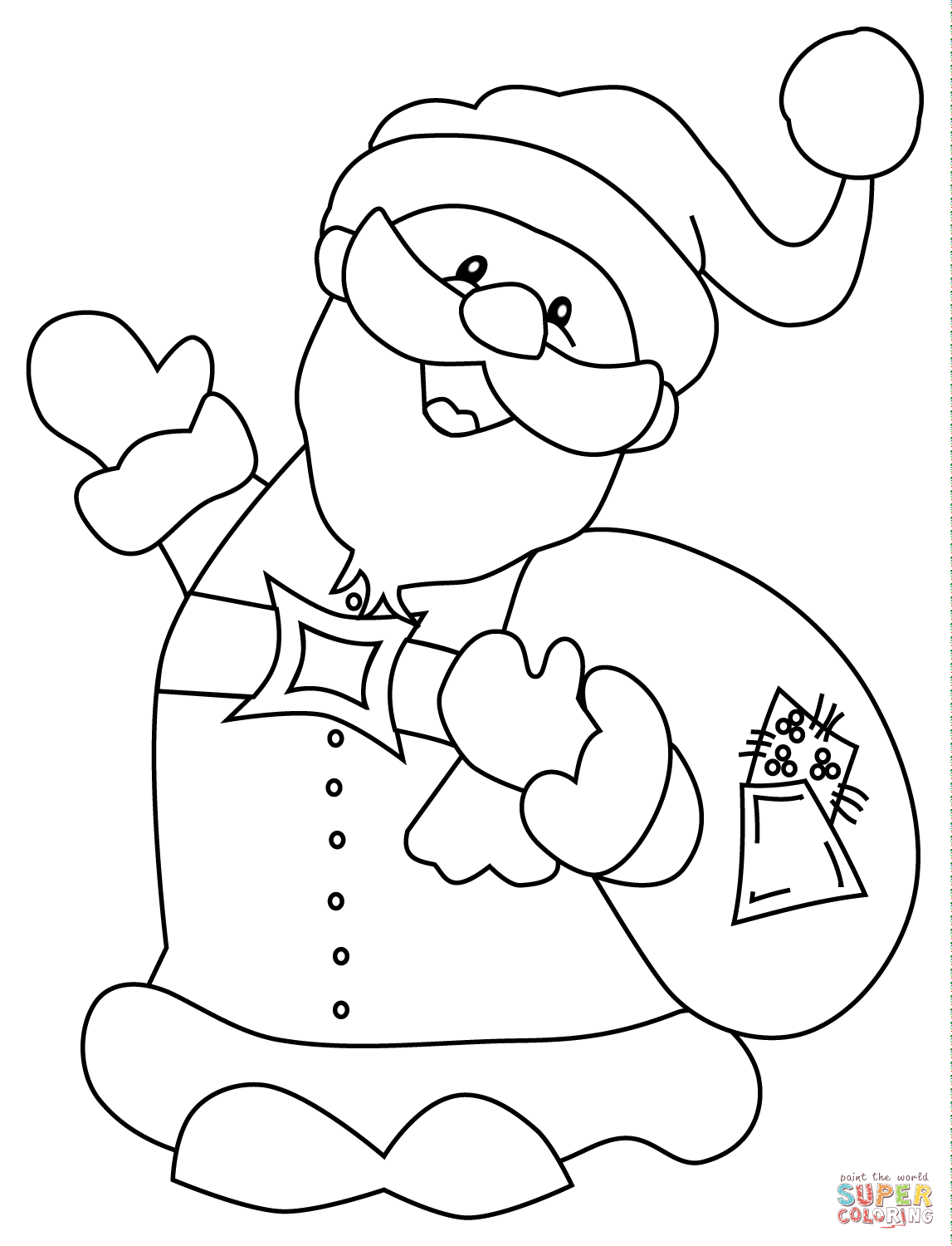 60 Printable Free Santa Coloring Pages 6