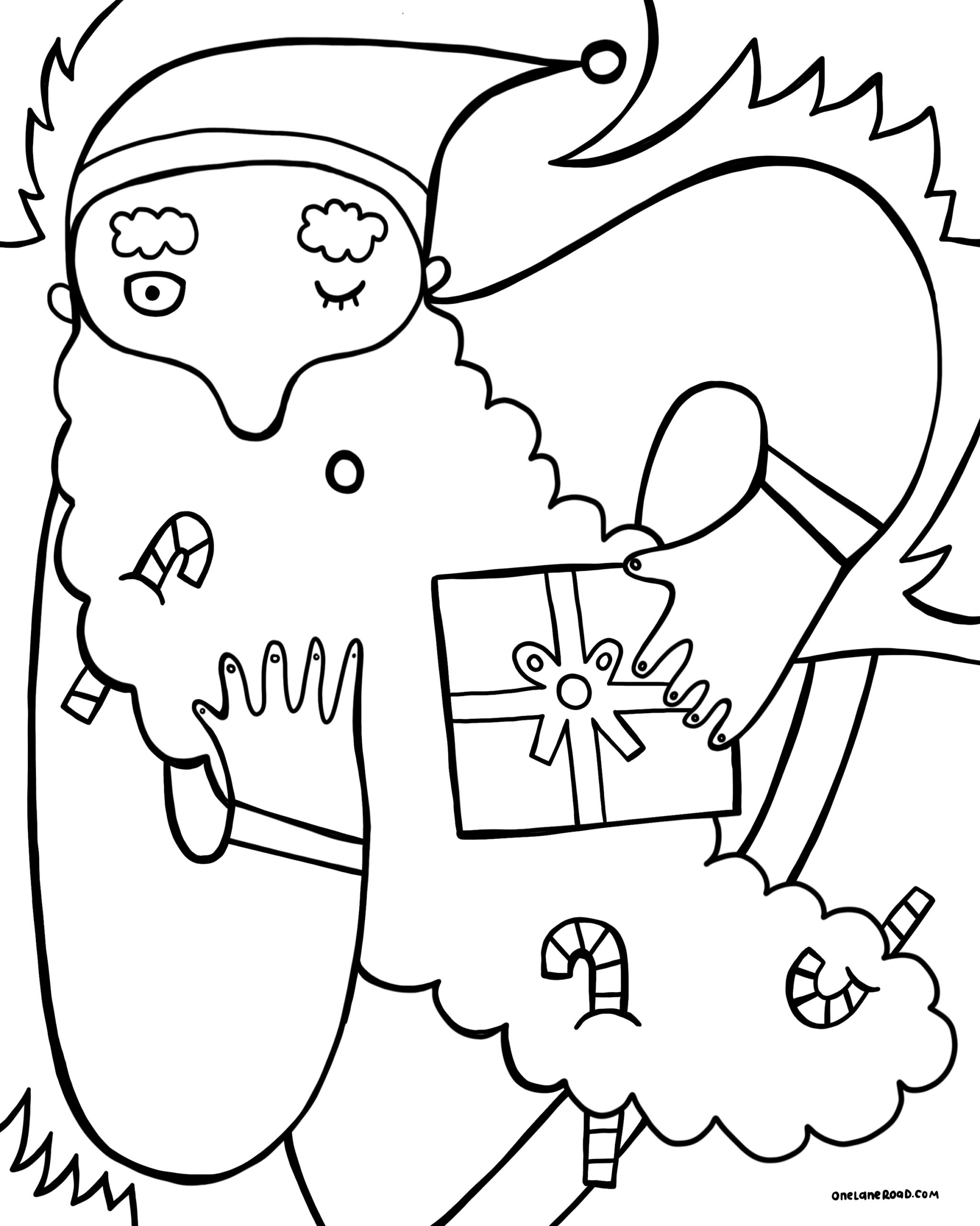 60 Printable Free Santa Coloring Pages 7