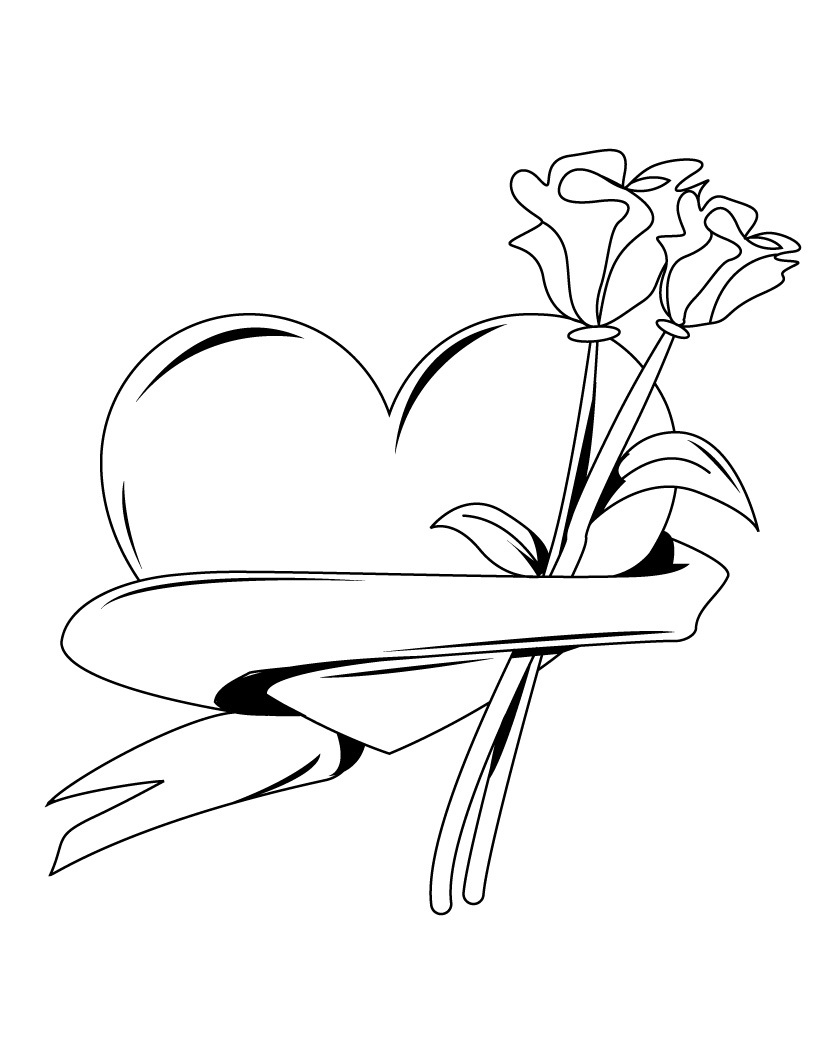 60 Printable Heart Coloring Picture 10