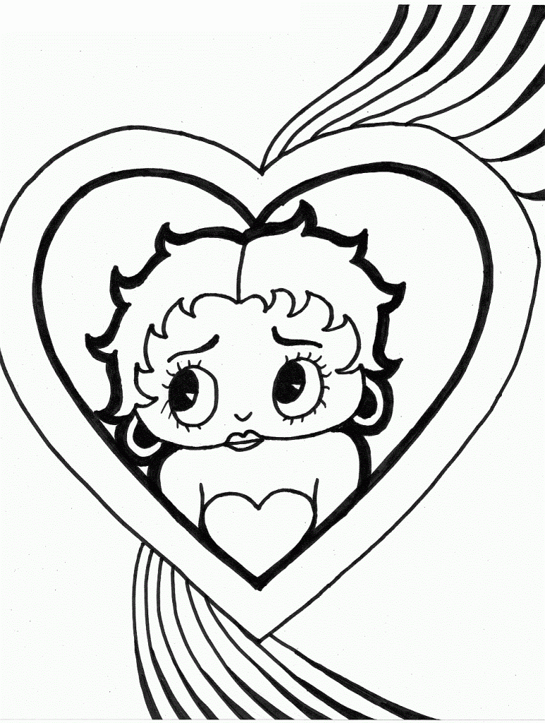 60 Printable Heart Coloring Picture 14