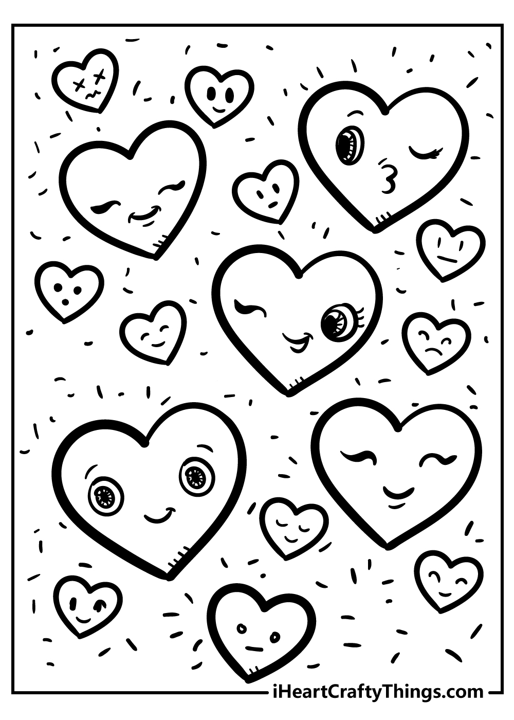 60 Printable Heart Coloring Picture 23