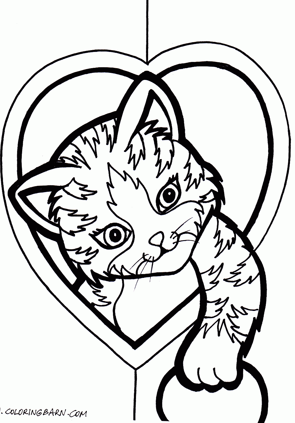 60 Printable Heart Coloring Picture 27