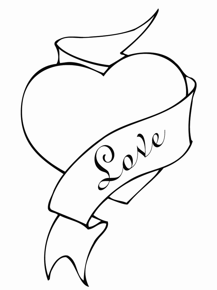 60 Printable Heart Coloring Picture 36