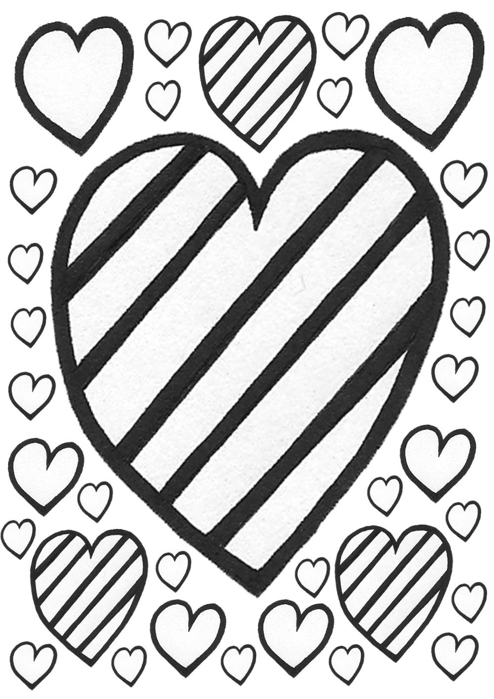 60 Printable Heart Coloring Picture 41