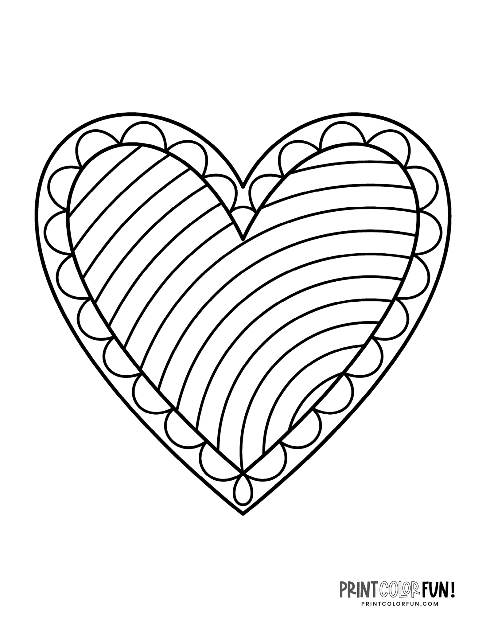 60 Printable Heart Coloring Picture 47