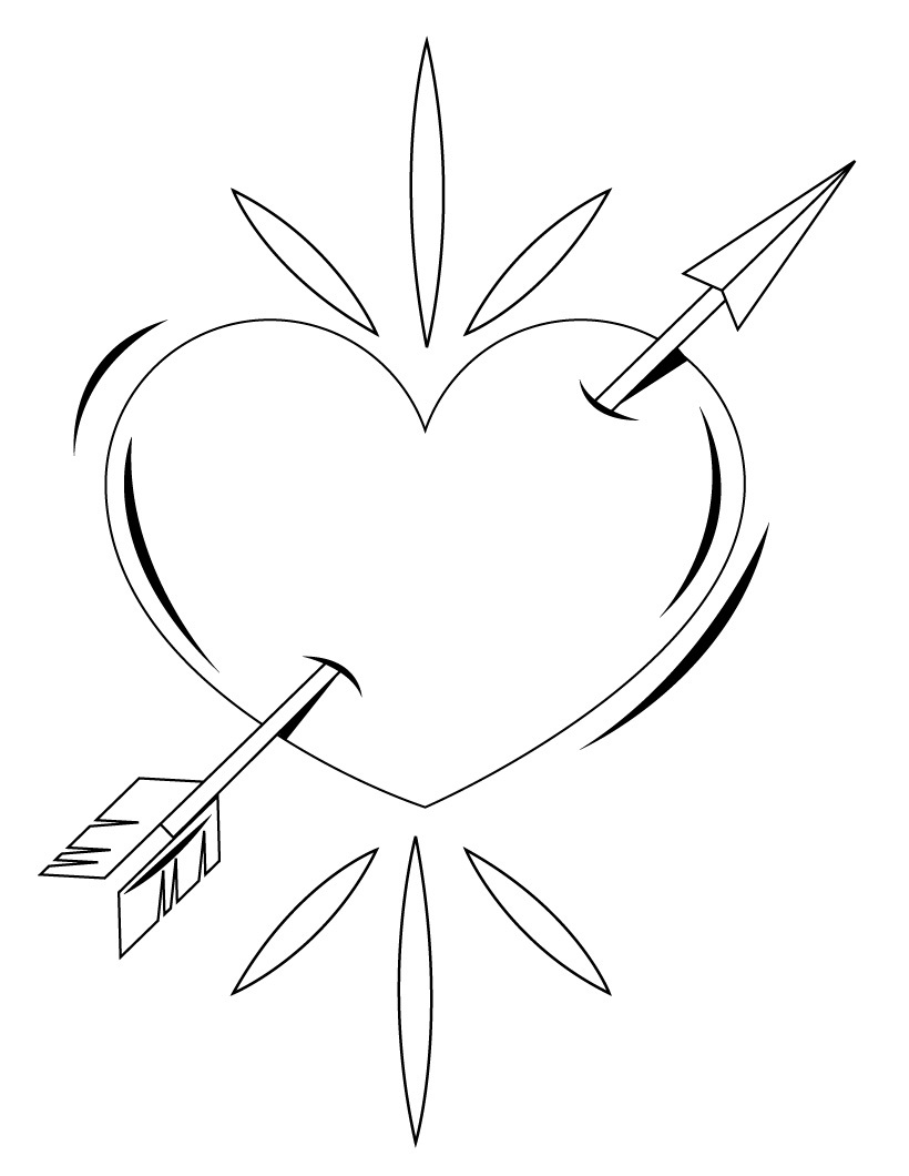 60 Printable Heart Coloring Picture 5