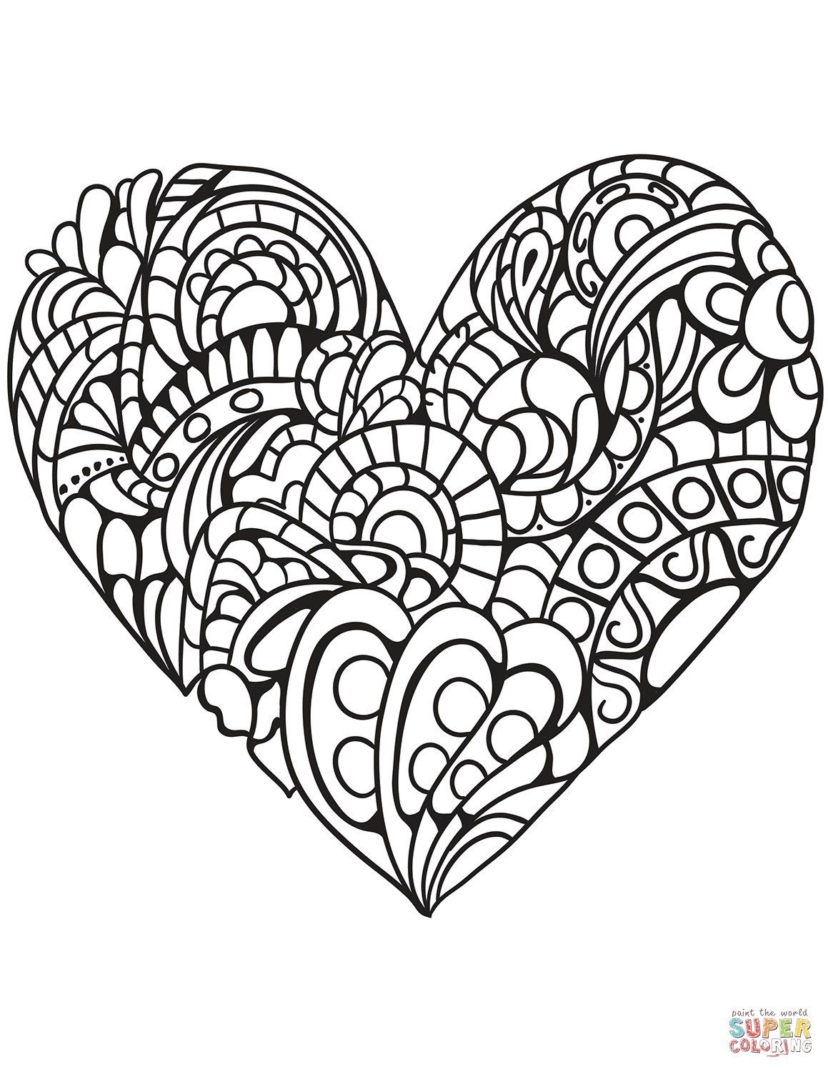 60 Printable Heart Coloring Picture 51