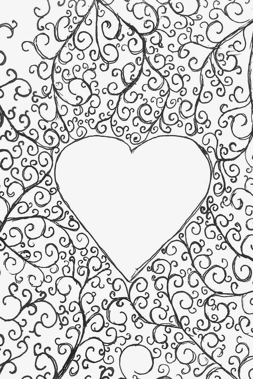 60 Printable Heart Coloring Picture 52