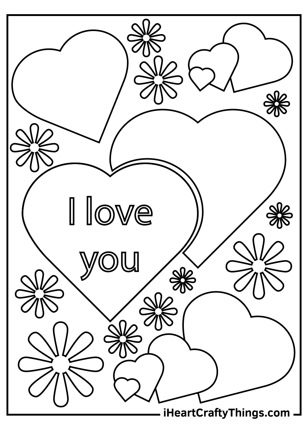 60 Printable Heart Coloring Picture 54