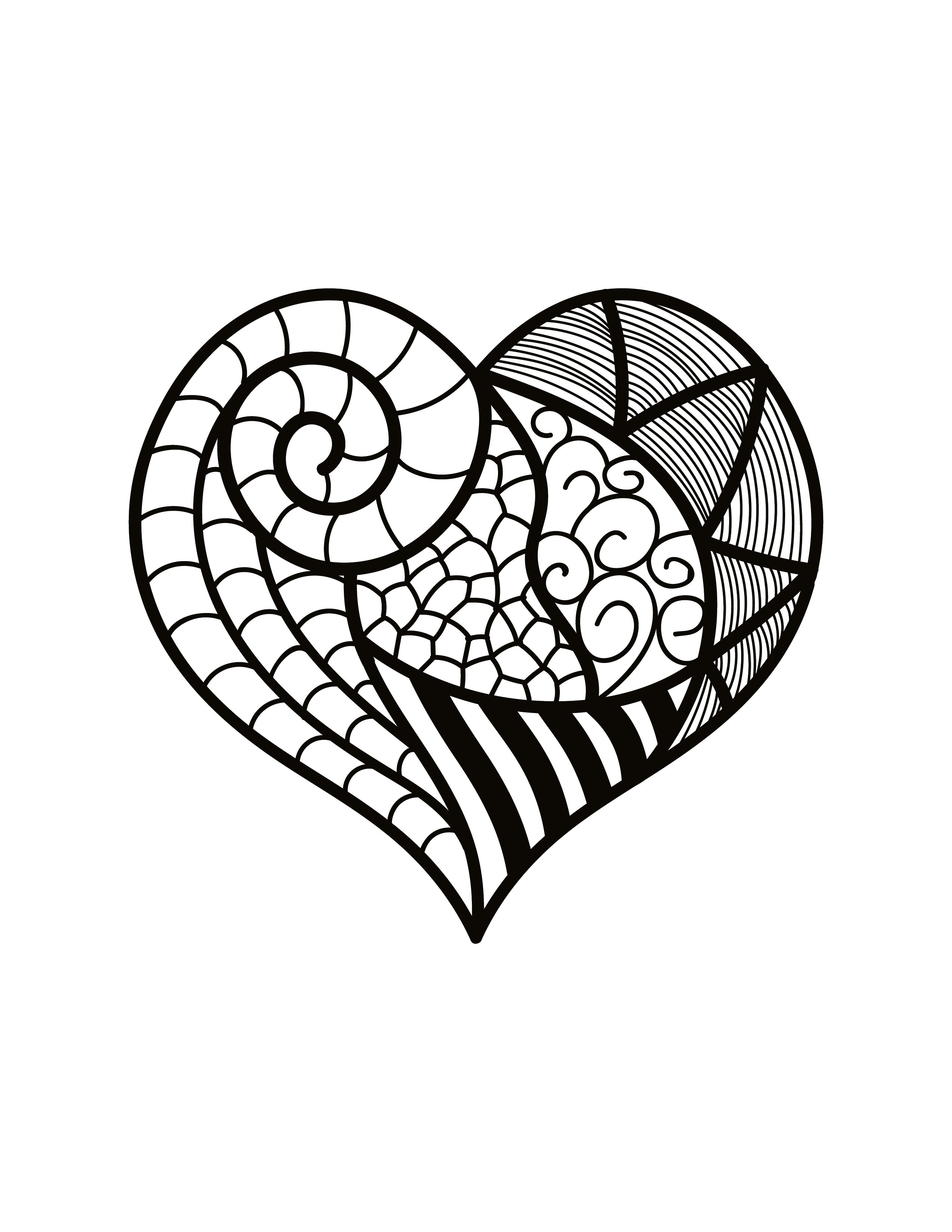 60 Printable Heart Coloring Picture 55