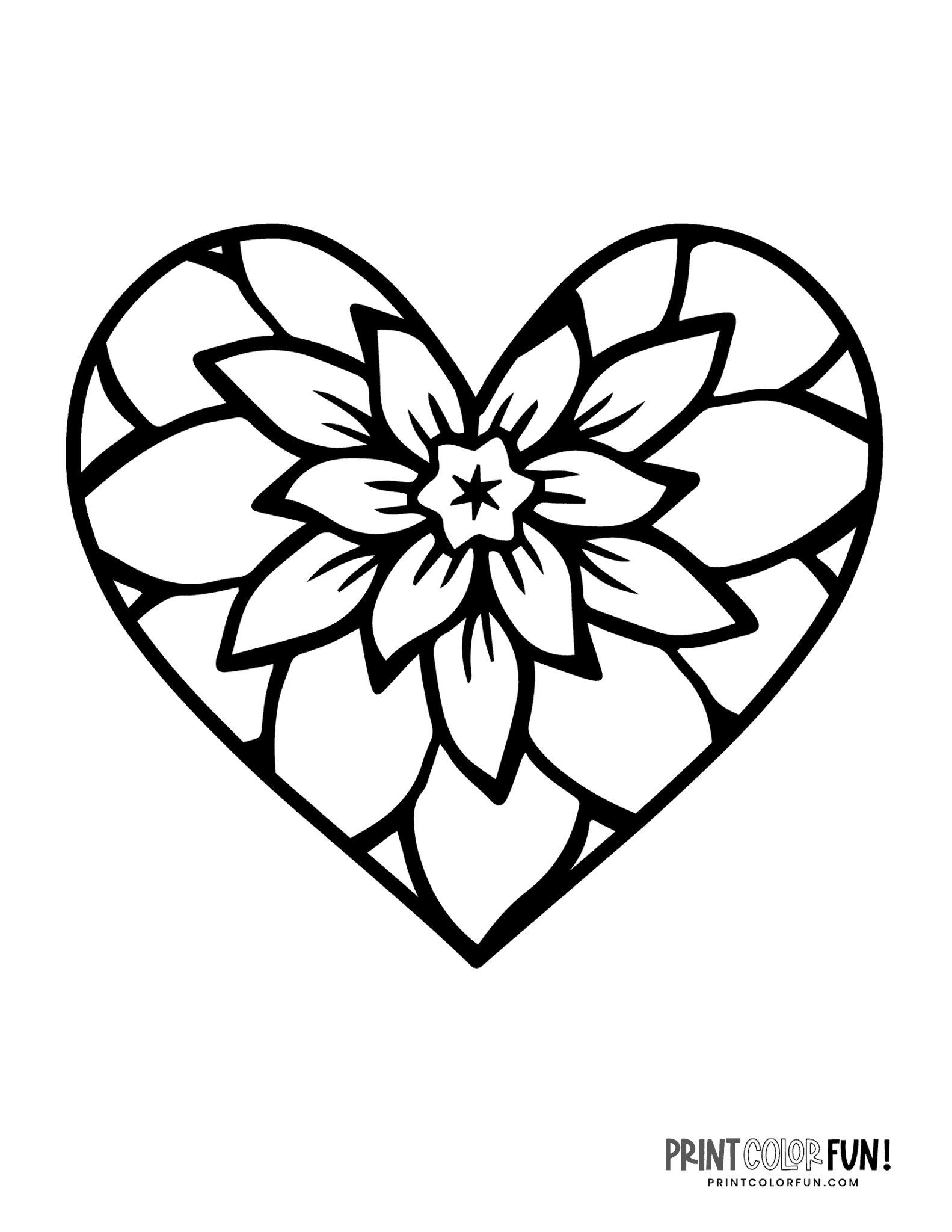 60 Printable Heart Coloring Picture 57