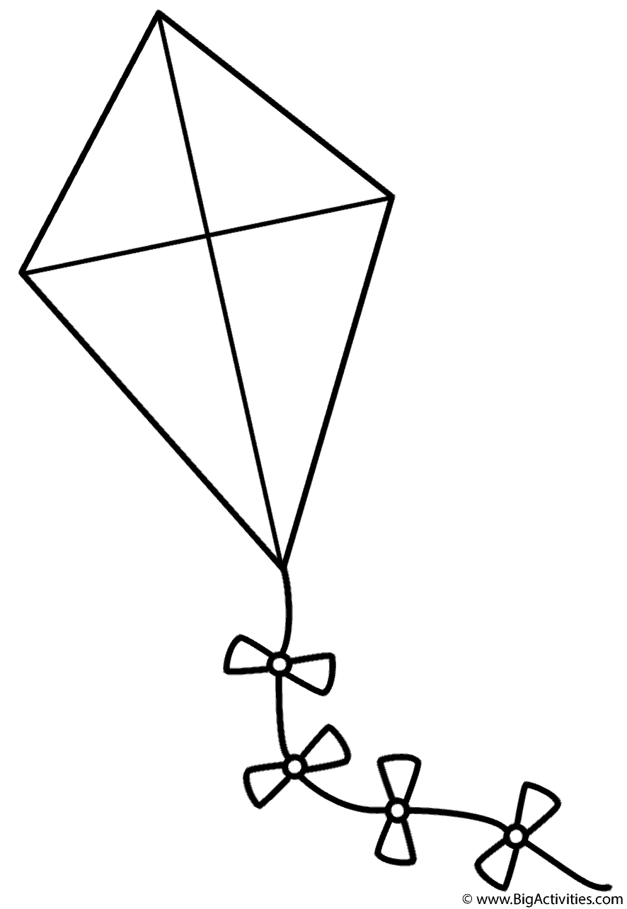 60 Printable Kite Coloring Pages 1