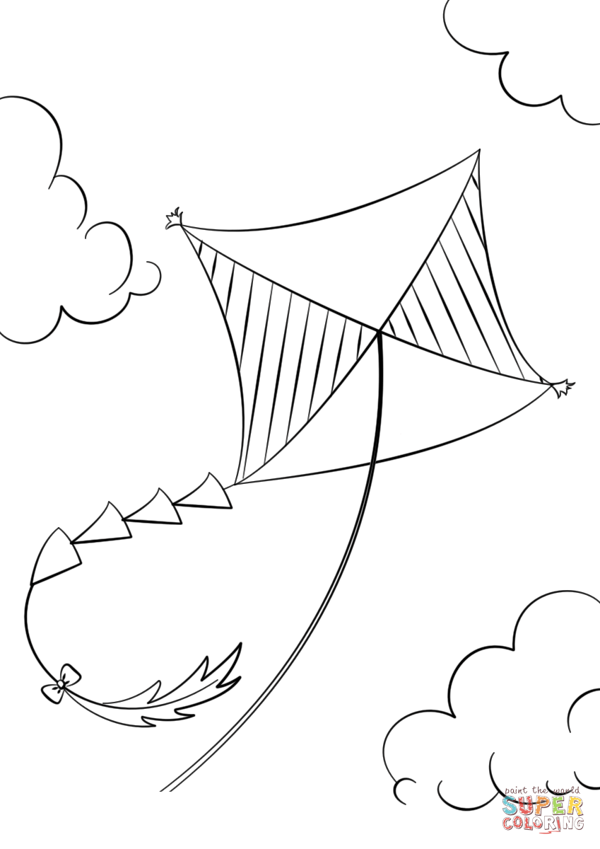 60 Printable Kite Coloring Pages 38