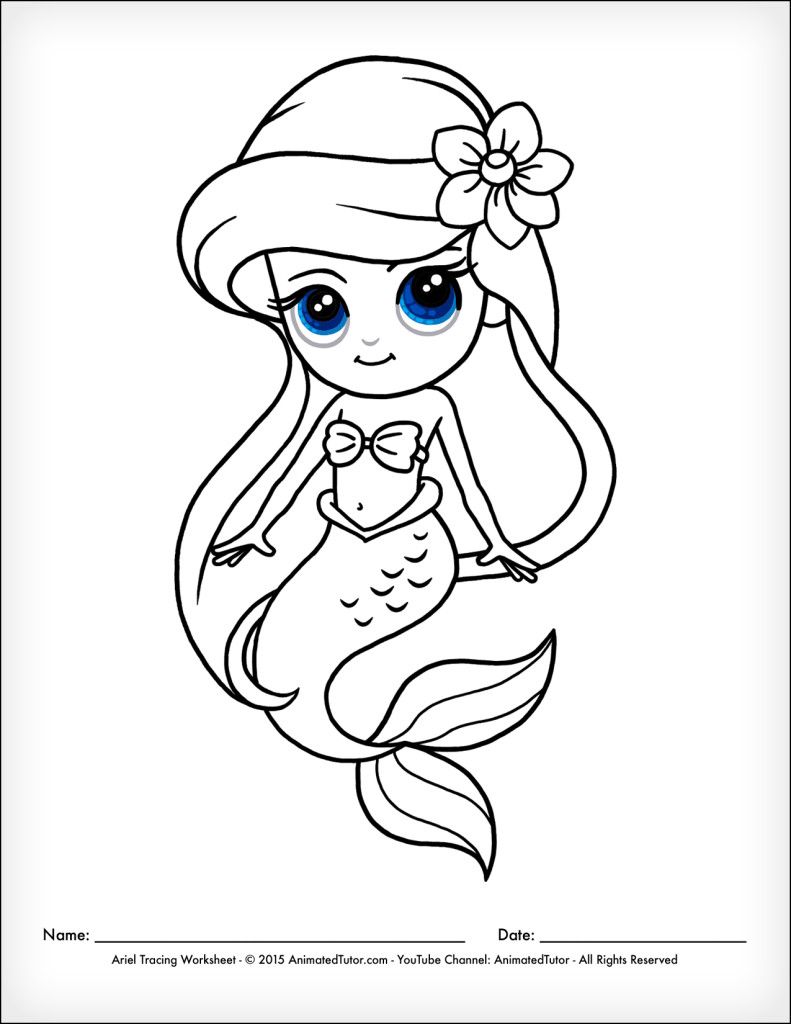 60 Printable Pretty Mermaid Coloring Pages 15