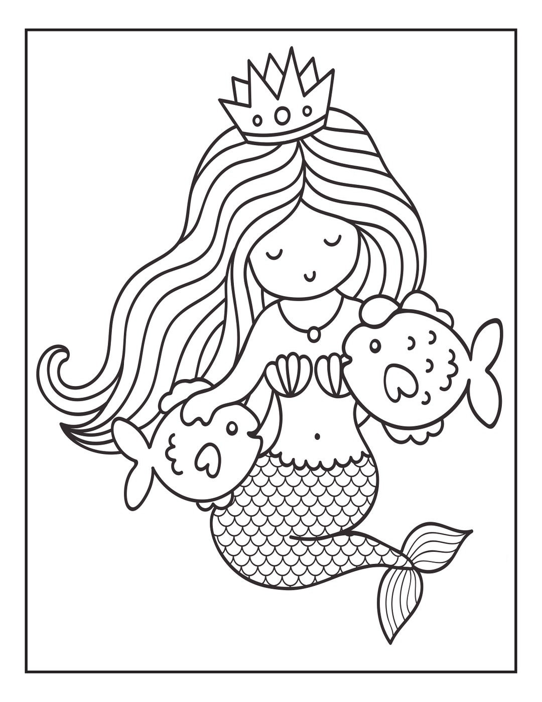 60 Printable Pretty Mermaid Coloring Pages 19