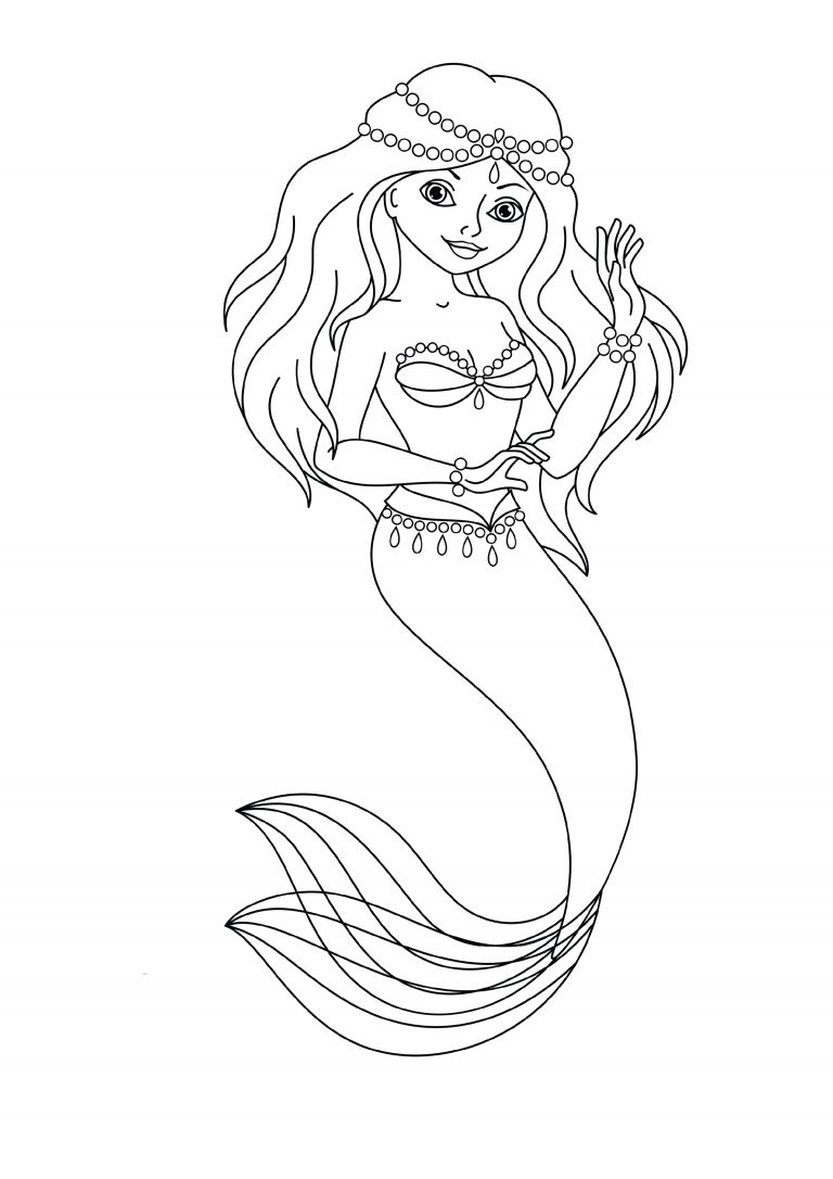 60 Printable Pretty Mermaid Coloring Pages 2