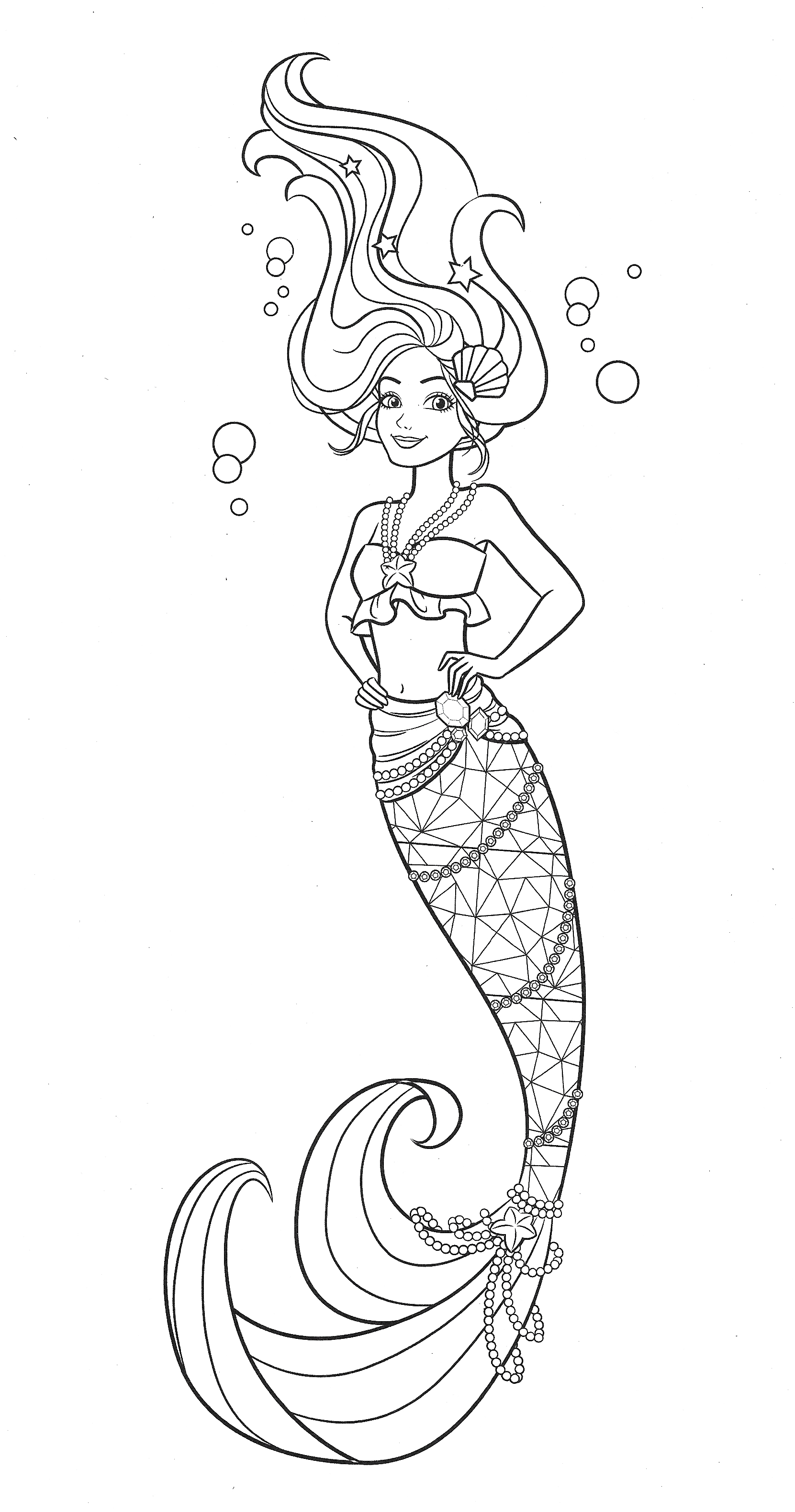 60 Printable Pretty Mermaid Coloring Pages 27