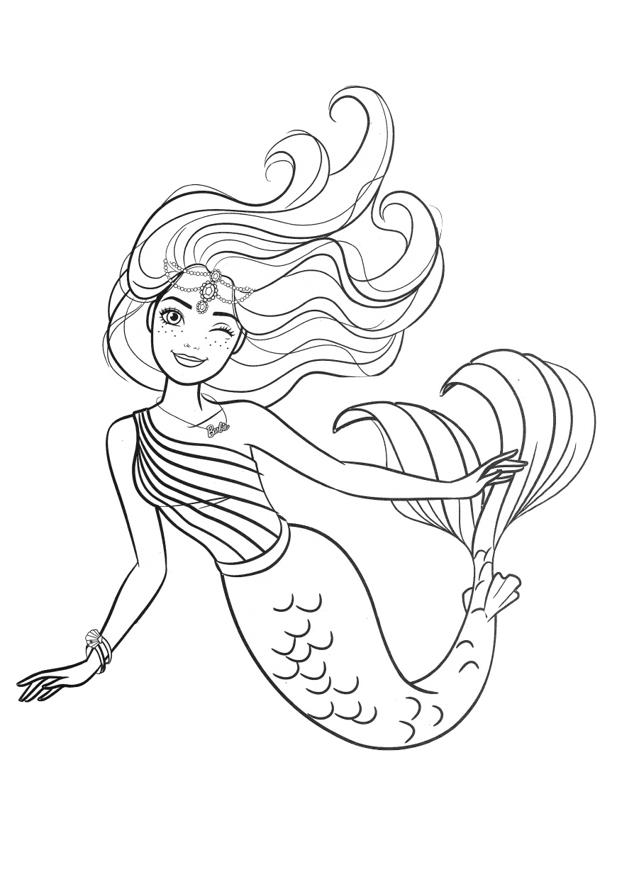 60 Printable Pretty Mermaid Coloring Pages 30